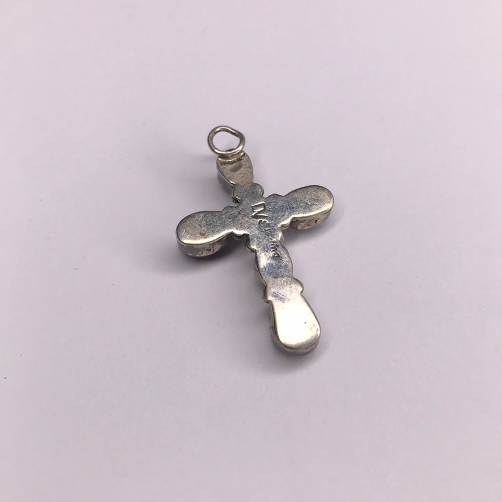Multi Gemstone Cross Pendant - image 3